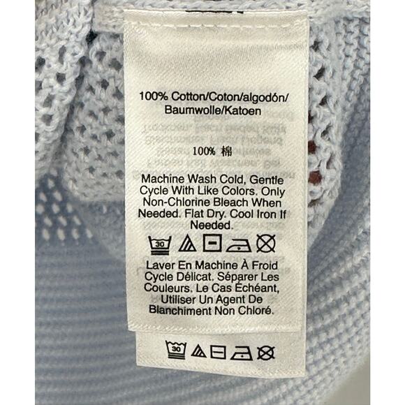 DKNY Soft Blue V-Neck Sweater Hoodie Long Sleeve Casual Winter Stretch Relaxed M - Picture 4 of 6